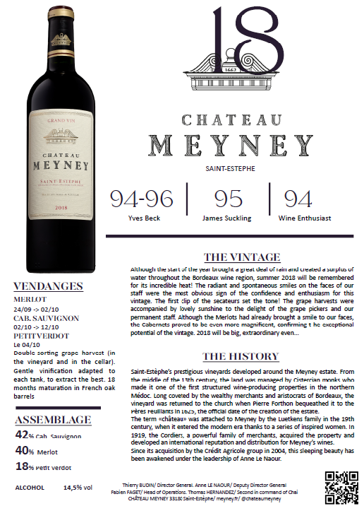 Château Meyney 2018, einzeln oder in 6er-OHK 0,75 l – Bild 3